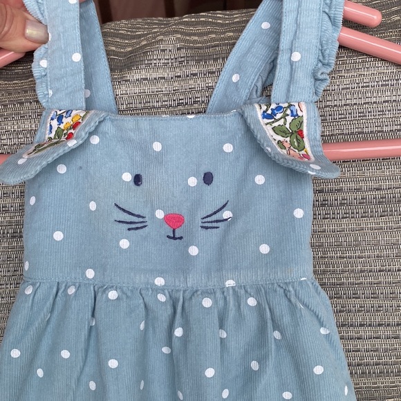 Baby Boden-pretty blue corduroy pinafores/jumper. NEW NO TAG NEVER WEARING. - Picture 6 of 6
